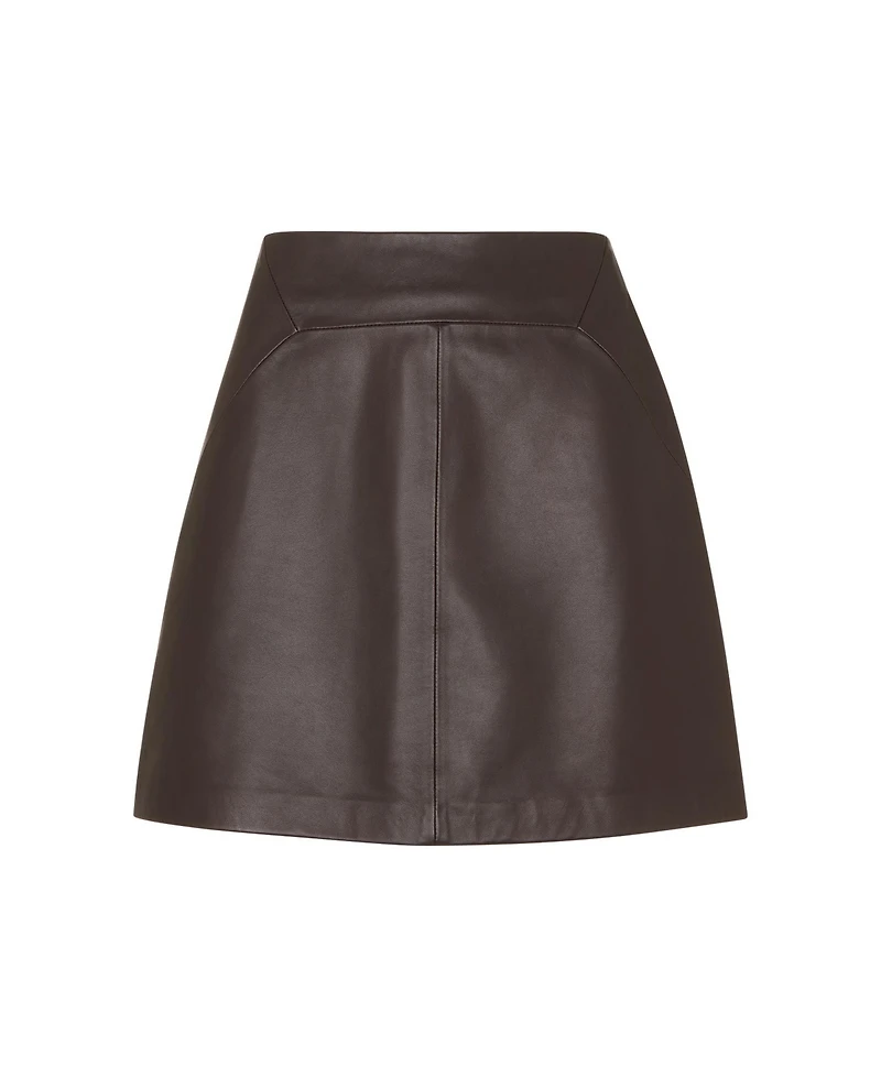 Whistles Women's Leather A Line Skirt