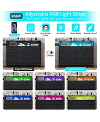 gaomon 7 Drawer Double Dresser for Bedroom with Led Lights