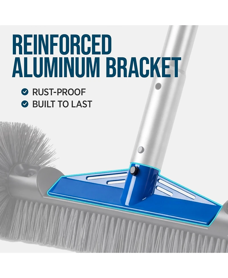 Best Choice Products Pool Cleaning Kit - Pool Brush, Skimmer Net and 9 ft Adjustable Pole for Wall and Surface Cleaning