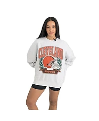 Gameday Couture Women's Gray Cleveland Browns Heritage Premium Fleece Pullover Sweatshirt