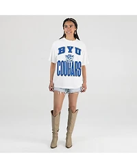 Gameday Couture Women's White Byu Cougars Oversized Fierce Focus T-Shirt