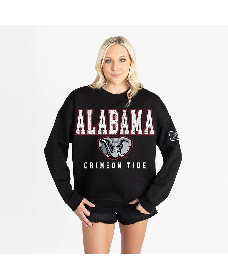 Gameday Couture Women's Black Alabama Crimson Tide Oversized Level Up Label Premium Sweatshirt