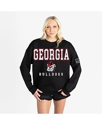 Gameday Couture Women's Black Georgia Bulldogs Oversized Level Up Label Premium Sweatshirt