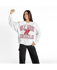 Gameday Couture Women's Ash Ole Miss Rebels Whiteout Premium Fleece Camo Sweatshirt
