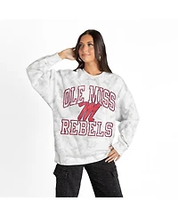 Gameday Couture Women's Ash Ole Miss Rebels Whiteout Premium Fleece Camo Sweatshirt