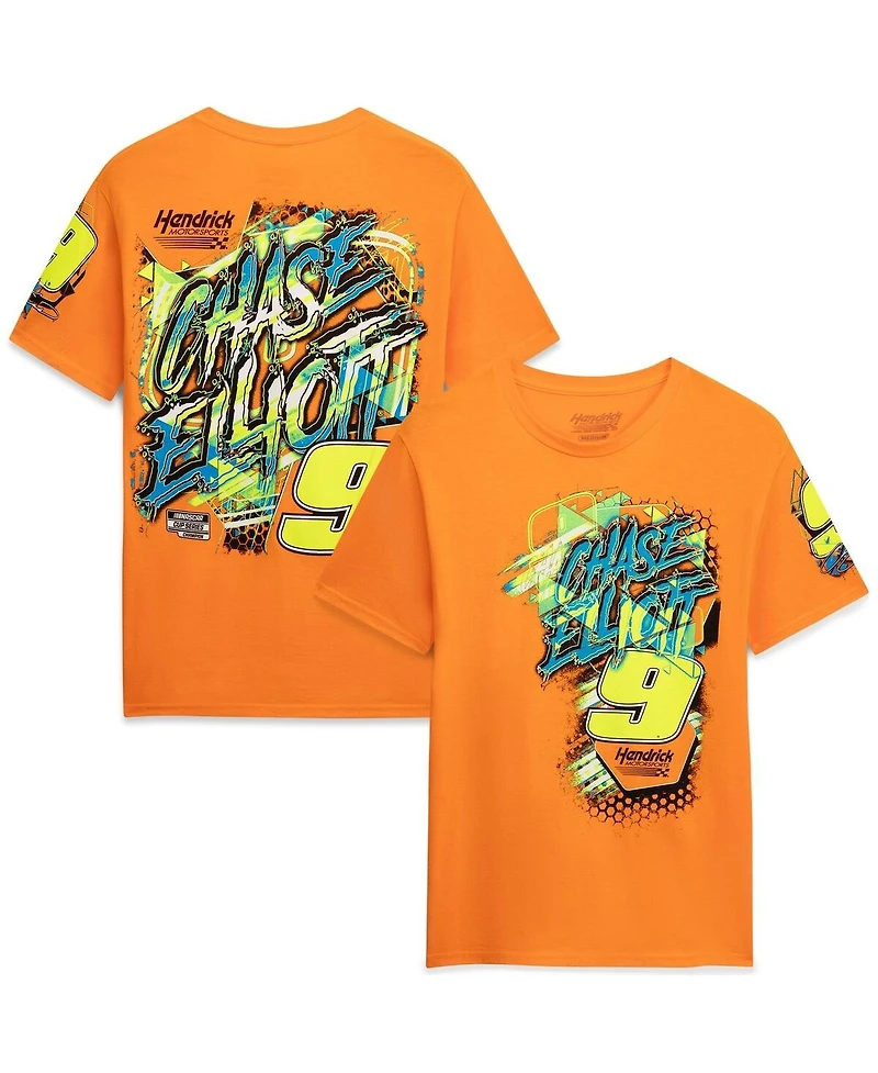 Classic Ink Usa Men's Orange Chase Elliott 9 Neon Xxplosion T-Shirt