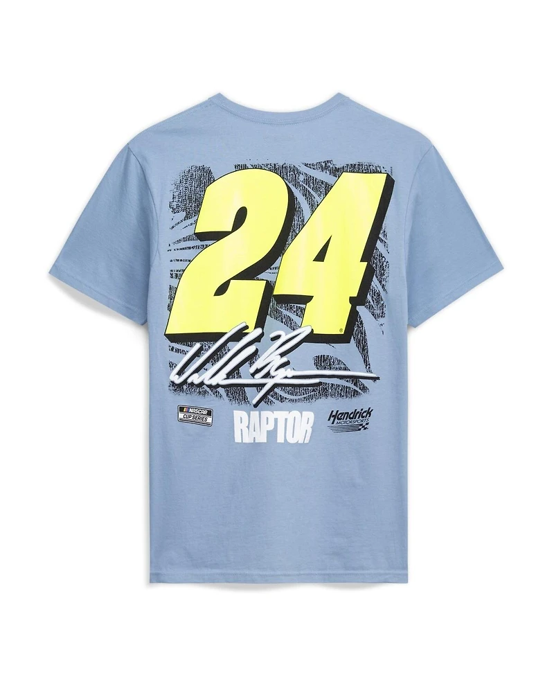 Classic Ink Usa Men's Powder Blue William Byron Raptor T-Shirt