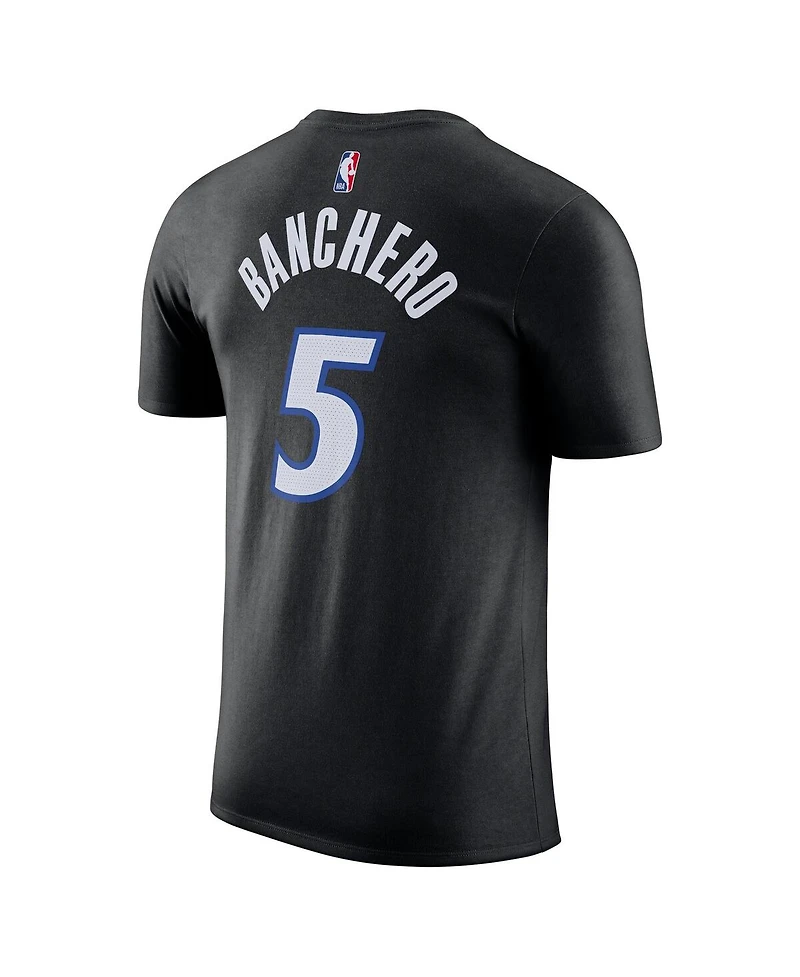Jordan Men's and Women's Paolo Banchero Black Orlando Magic Name & Number T-Shirt - Statement Edition