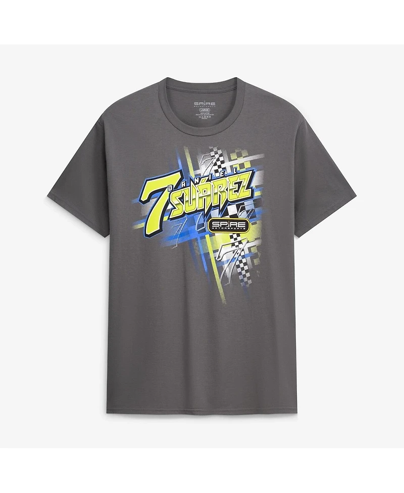 Spire Motorsports Men's Charcoal Daniel Suarez 7 Freeway Insurance T-Shirt