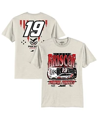 Joe Gibbs Racing Team Collection Men's Oatmeal Chase Briscoe 19 Free Bird Southern Spring Water Car T-Shirt
