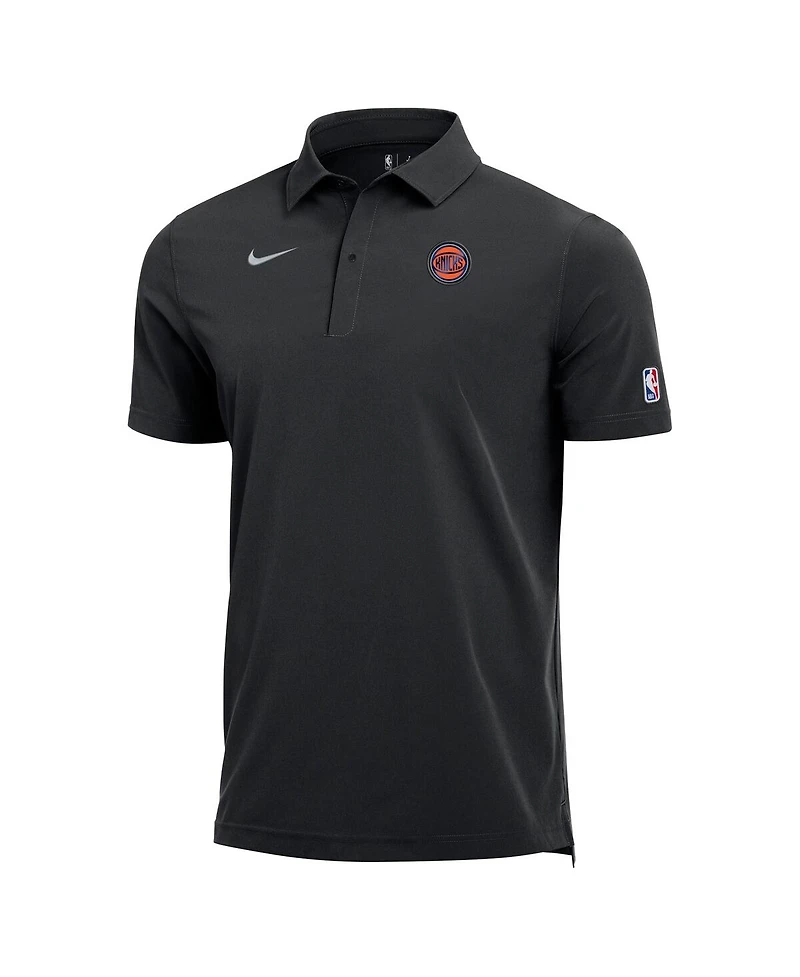 Nike Men's Black New York Knicks 2025/26 Authentic Dri-fit Coaches Polo Shirt