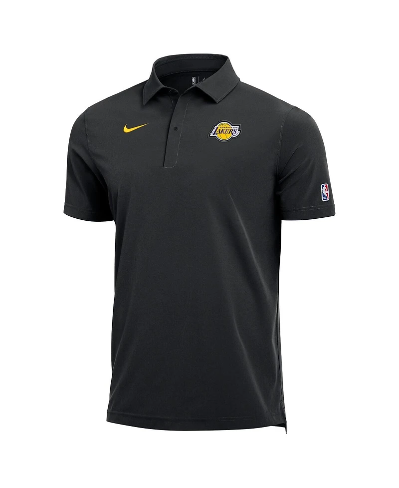 Nike Men's Black Los Angeles Lakers 2025/26 Authentic Dri-fit Coaches Polo Shirt