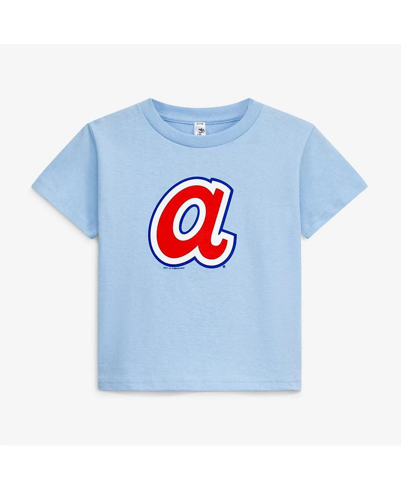 Soft As A Grape Toddler Heather Gray/Light Blue Atlanta Braves Cooperstown Collection Two-Pack T-Shirt Set