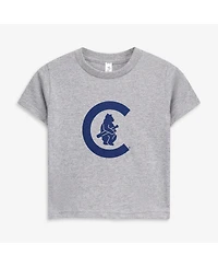 Soft As A Grape Toddler Heather Gray/Heather Gray Chicago Cubs Cooperstown Collection Two-Pack T-Shirt Set