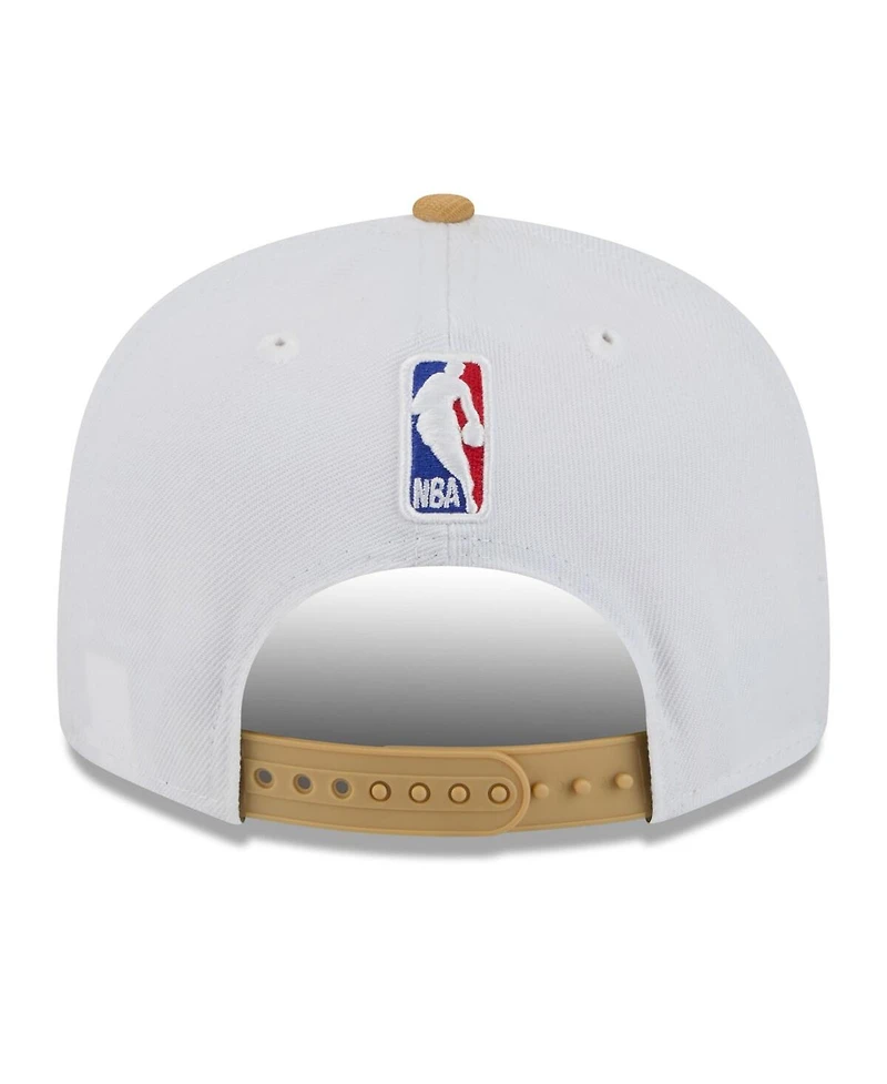 New Era Men's White/Gold Boston Celtics 2025/26 City Edition 9FIFTY Snapback Hat