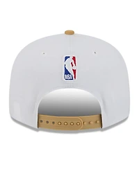 New Era Men's White/Gold Boston Celtics 2025/26 City Edition 9FIFTY Snapback Hat