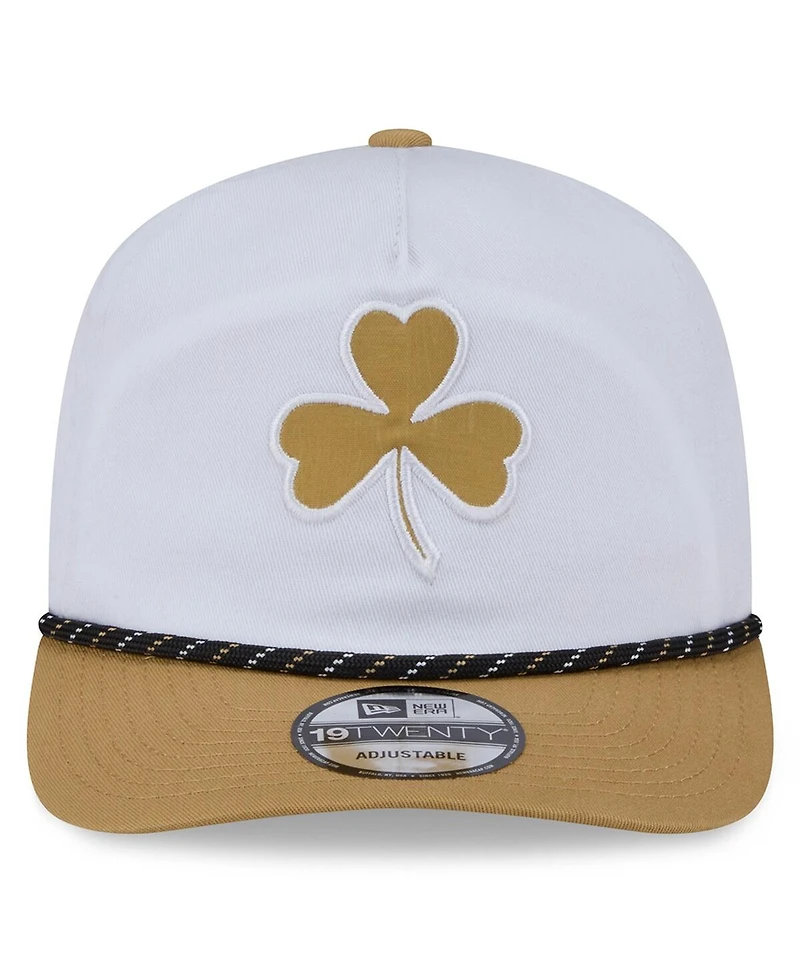 New Era Men's White/Gold Boston Celtics 2025/26 City Edition 19TWENTY Adjustable Hat