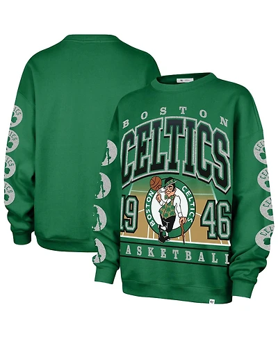'47 Brand Women's Kelly Green Boston Celtics Go Big Oversized Sweatshirt