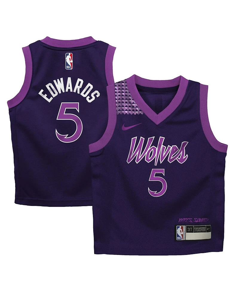 Nike Baby Boys and Girls Anthony Edwards Purple Minnesota Timberwolves 2025/26 City Edition Swingman Jersey