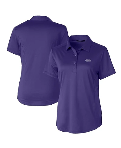 Cutter & Buck Women's Purple Tcu Horned Frogs Prospect Textured Stretch Polo Shirt