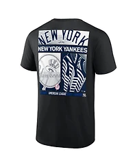 Fanatics Men's Profile Black New York Yankees Big & Tall Two-Sided Graphic T-Shirt
