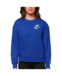 Antigua Women's Royal Tampa Bay Lightning Primary Logo Victory Crewneck Pullover Sweatshirt