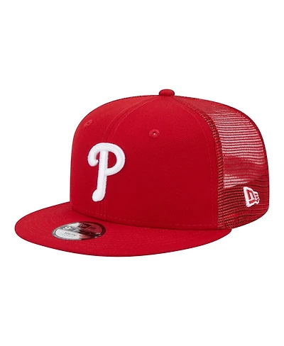 New Era Big Boys and Girls Red Philadelphia Phillies 9FIFTY Trucker Snapback Hat
