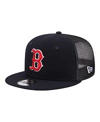 New Era Big Boys and Girls Navy Boston Red Sox 9FIFTY Trucker Snapback Hat