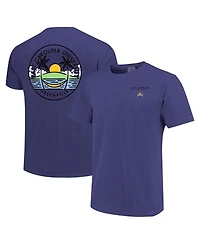 Image One Men's and Women's Purple Ecu Pirates Scenic Comfort Colors T-Shirt