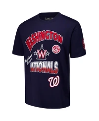 Pro Standard Men's Navy Washington Nationals Turn It Up Dropped Shoulder T-Shirt