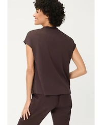 Olsen Women's Solid Mixed Media Tunic T-Shirt