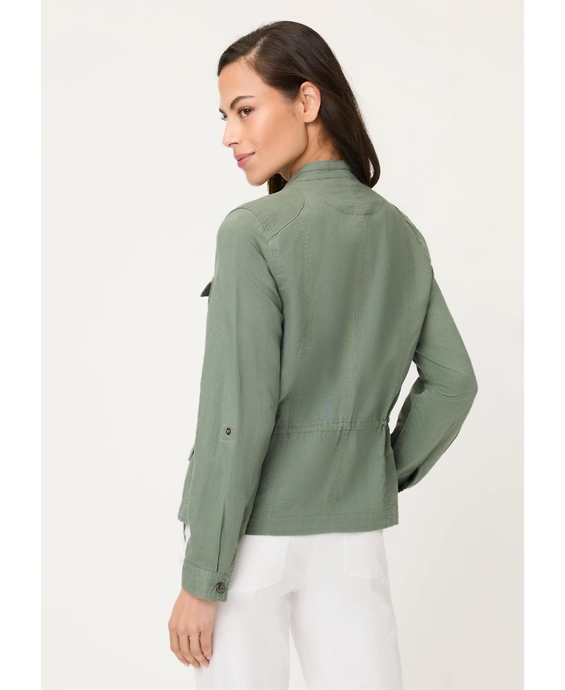Olsen Women's Collarless Safari Jacket