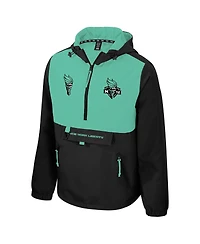 Stadium Essentials Men's and Women's Black/Mint New York Liberty Legends Challenger Quarter-Zip Jacket