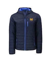 Cutter & Buck Men's Cutter & Buck Navy Michigan Wolverines Rainier Eco PrimaLoft Hooded Full-Zip Jacket