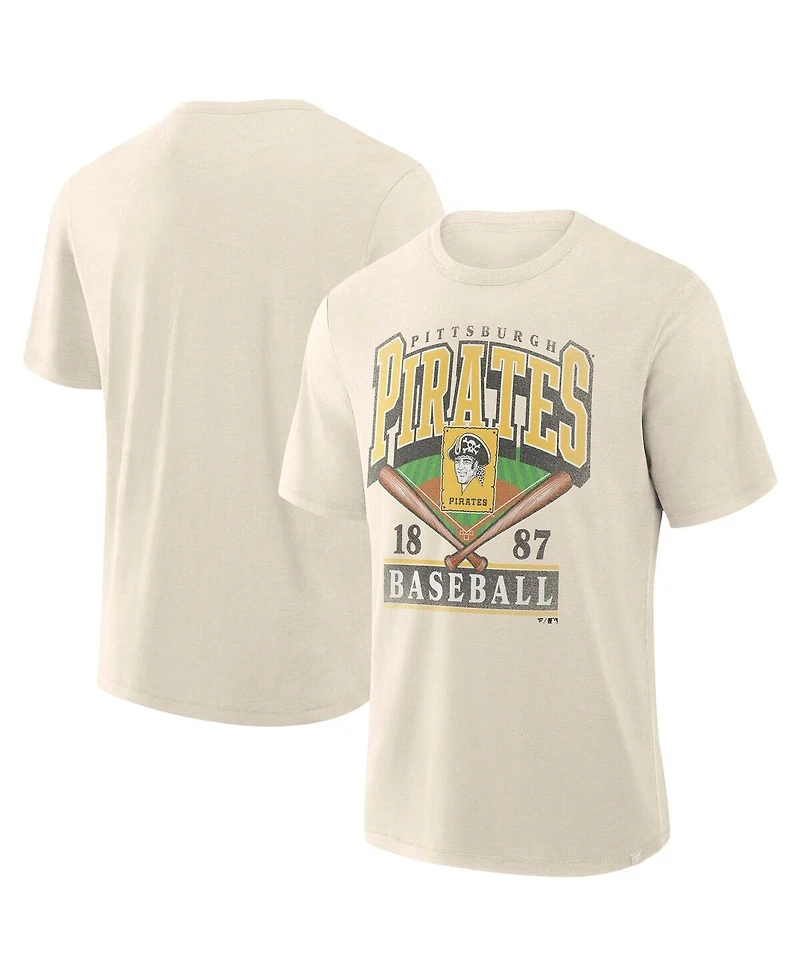 Fanatics Men's Profile Cream Pittsburgh Pirates Big & Tall Screen Print T-Shirt
