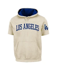 Fanatics Men's Cream/Royal Los Angeles Dodgers Big & Tall Contrast Short Sleeve Hoodie