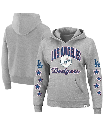 '47 Brand Women's Heather Gray Los Angeles Dodgers Plus Starry Eye Hoodie