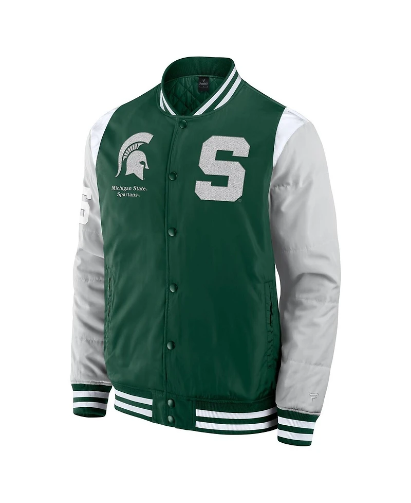 Fanatics Men's Green Michigan State Spartans Elements Elite Full-Snap Jacket