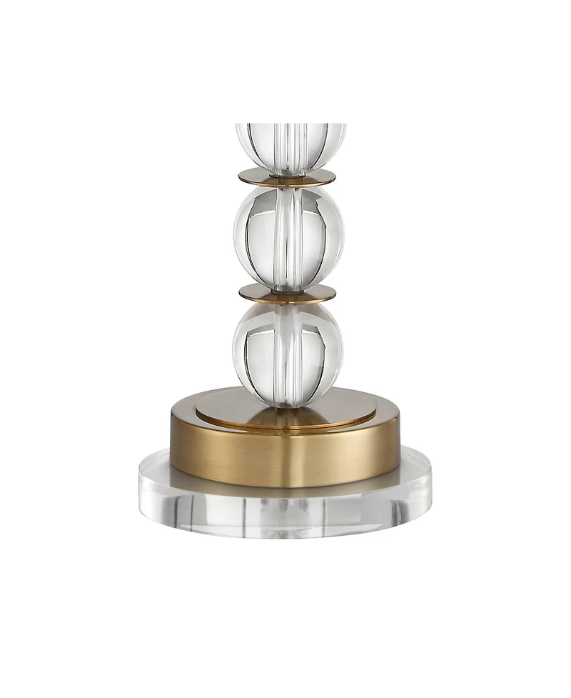 Vienna Full Spectrum Halston Modern Buffet Table Lamp with Round Riser 33.5 Inches Tall Drum Shade for Bedroom Living Room Bedside Office