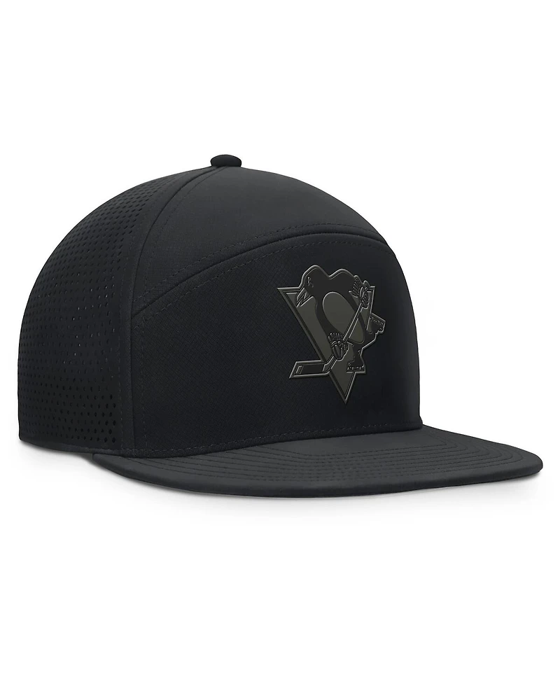 Fanatics Men's Black Pittsburgh Penguins Front Office Adjustable Hat