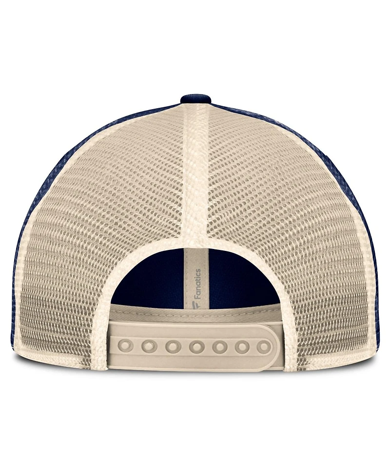 Fanatics Men's Navy/Natural Colorado Avalanche Rival Trucker Adjustable Hat