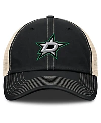 Fanatics Men's Black/Natural Dallas Stars Rival Trucker Adjustable Hat