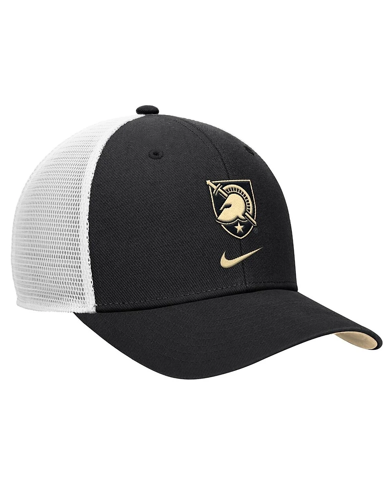 Nike Men's Black Army Black Knights Rise Trucker Dri-fit Adjustable Hat