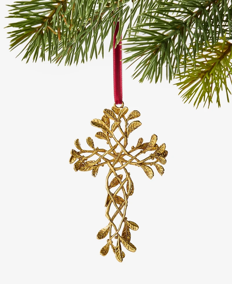Holiday Lane Blessed Branch Cross Ornament, Macy's Exclusive