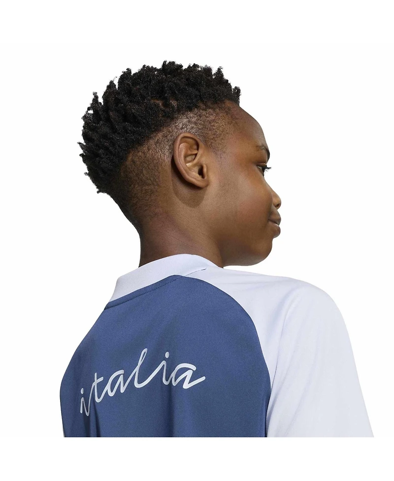 Adidas Big Boys and Girls Blue Italy National Team 2026 Pre-Match Jersey