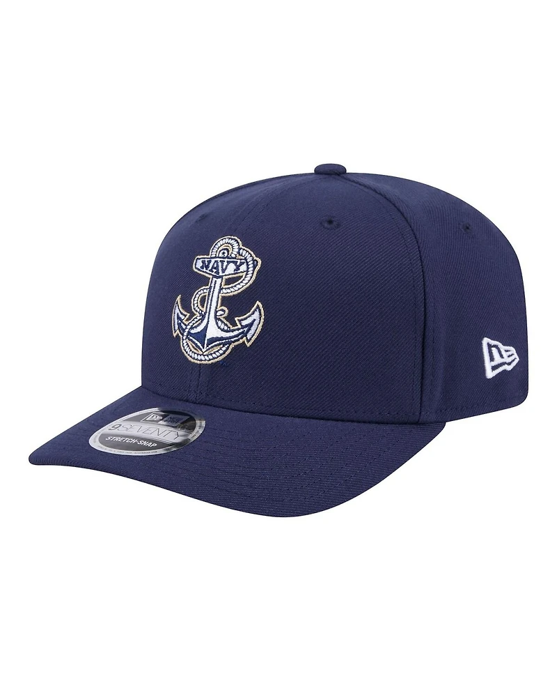 New Era Men's Navy Midshipmen 9SEVENTY Stretch-Snap Adjustable Hat