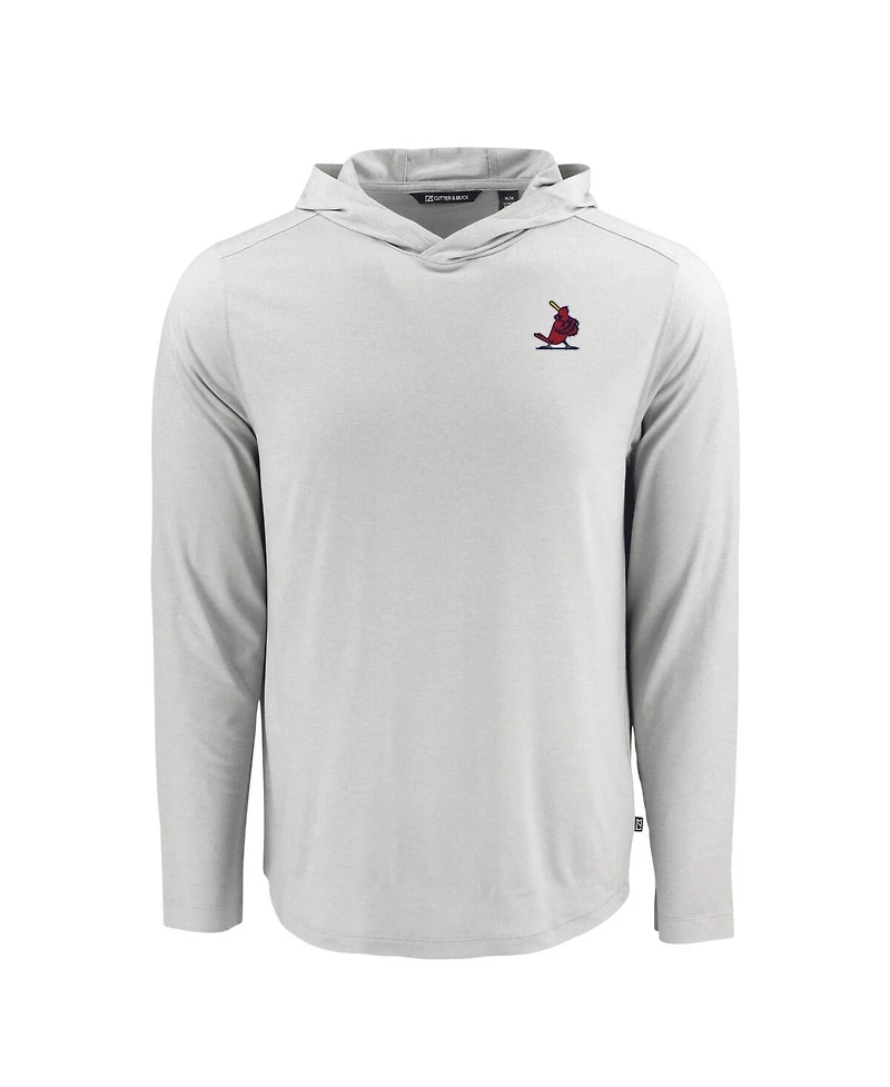 Cutter & Buck Men's Gray St. Louis Cardinals Coastline Epic Comfort Eco Hoodie Long Sleeve T-Shirt