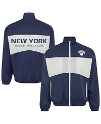 Sportiqe Men's and Women's Blue New York Knicks Athletic Club Collection Senna Premium Lightweight Full-Zip Jacket