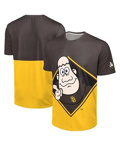 Foco Men's Brown/Gold San Diego Padres Big Logo Mascot T-Shirt