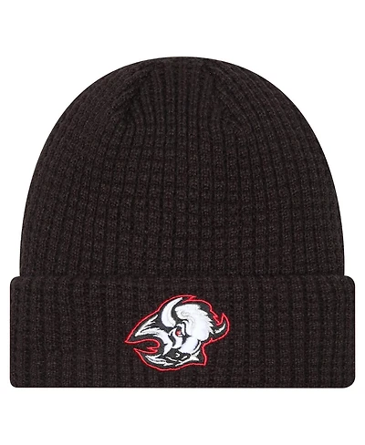 New Era Men's Black Buffalo Sabres Waffle Cuffed Knit Hat